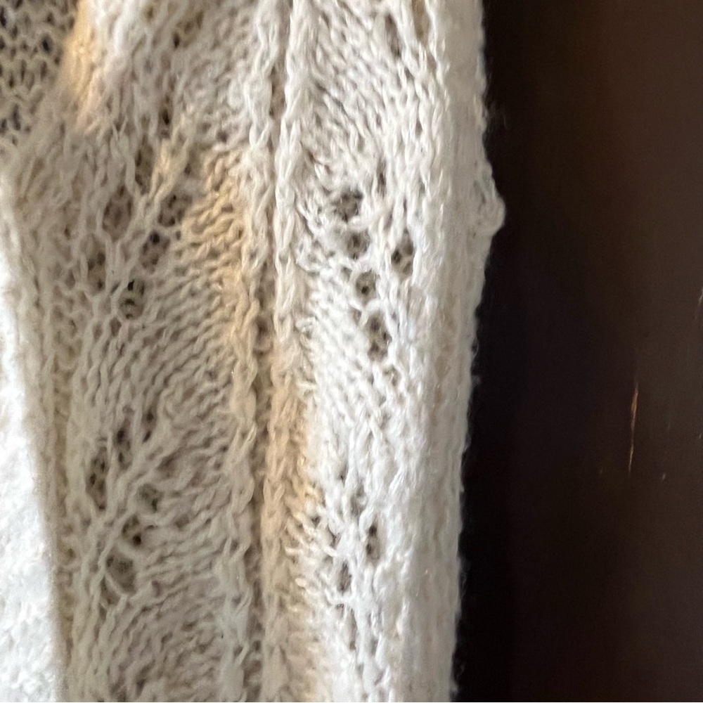 VTG Wool Blend Sweater Vest Lace Chunky Knit - Picture 6 of 11